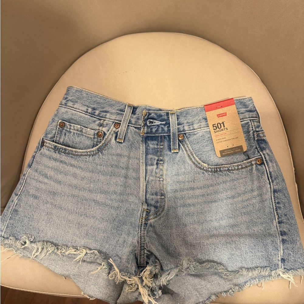 Levi's 501 Light Blue High Waist Women's Shorts